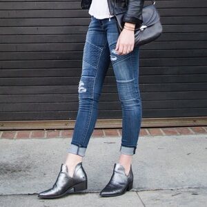 Hudson Brooklyn Moto Super Skinny Jeans Size 26 Walk of Fame